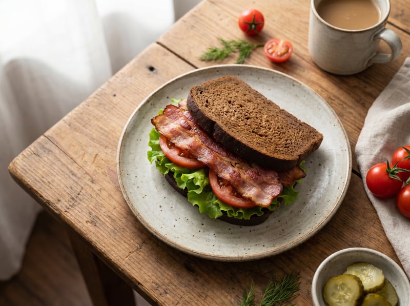 BLT Sendvič (Slanina, Šalát, Paradajka)