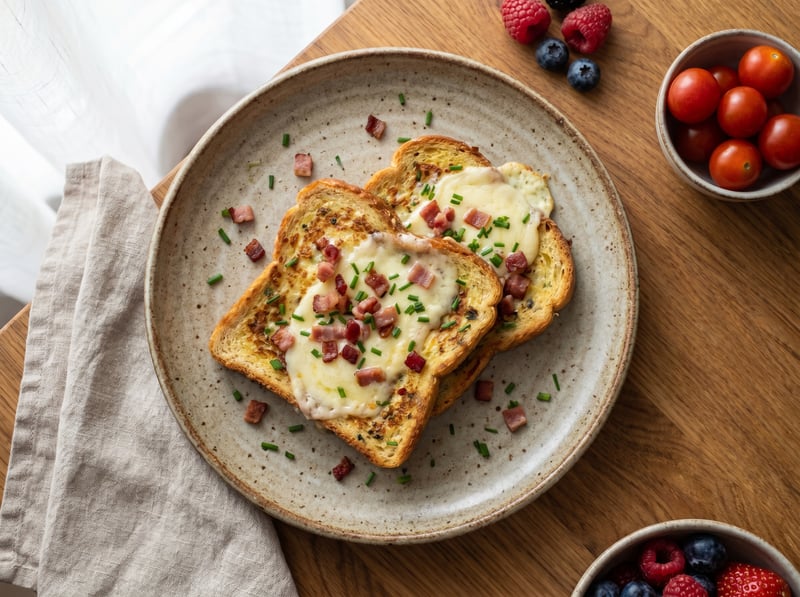 Slaný francúzsky toast so syrom