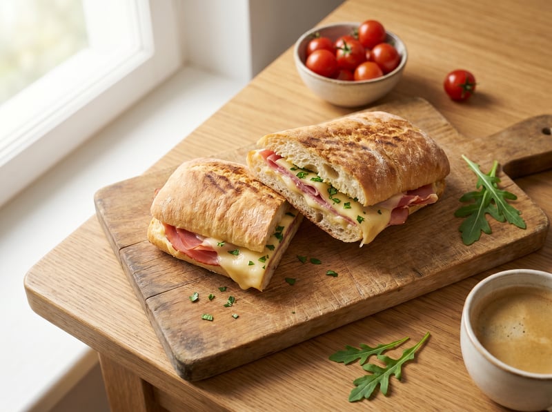 Panini so šunkou a syrom