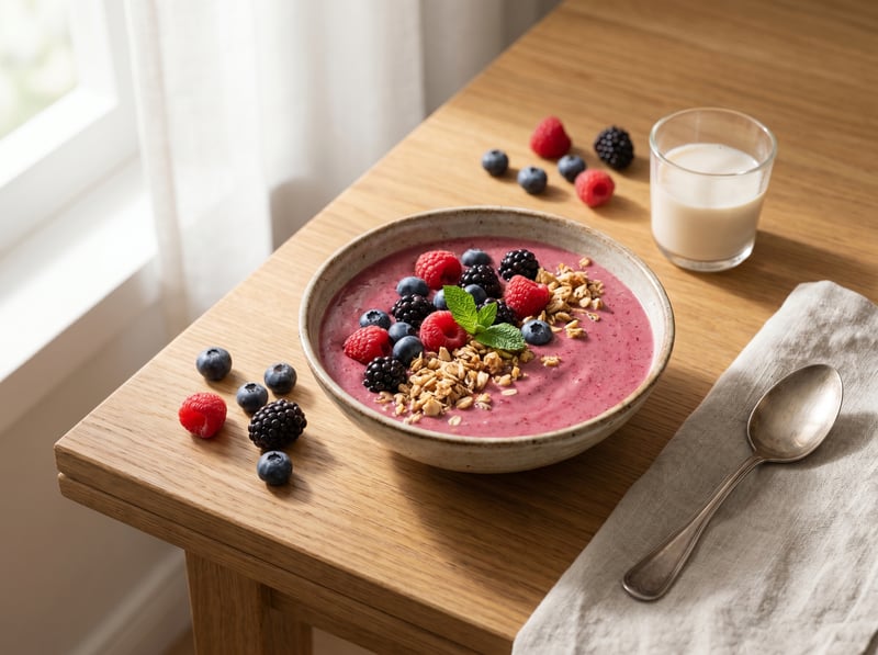 Raňajkové smoothie s lesným ovocím