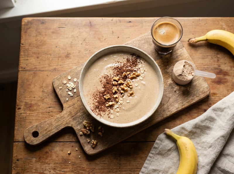 Kávové proteínové smoothie