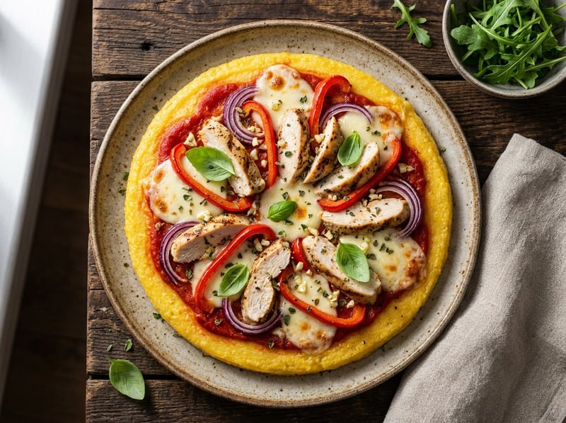 Polentová pizza