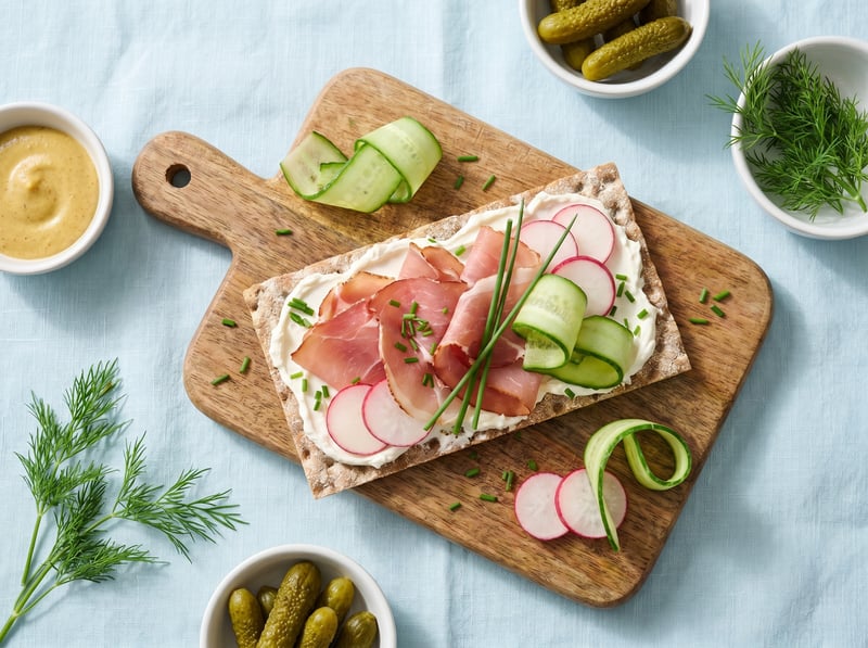 Knäckebrot šunka